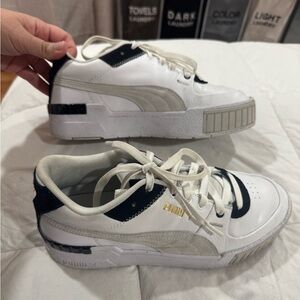 Puma Kids White and Gray Sneakers
